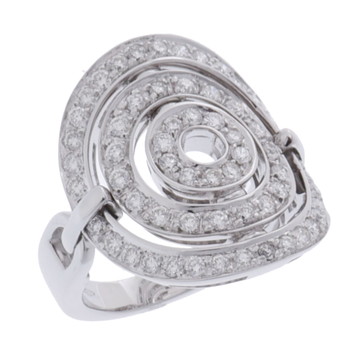 ブルガリ アストラーレチェルキ リング フルパヴェ シルバー 336600 K18ホワイトゴールド WG レディース ジュエリー 【中古】【jewelry】