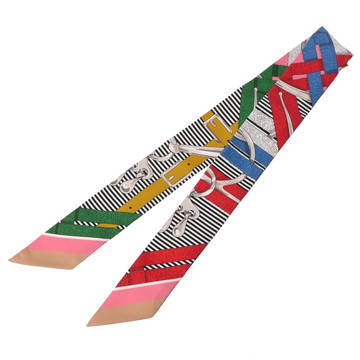 エルメス ツイリー MORS A JOUETS CHEMISE マルチカラー 063419S シルク100% レディース 【未使用】【other】