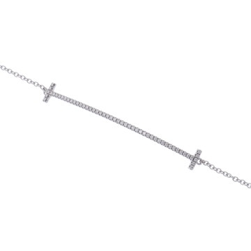 ティファニー Tスマイル ブレスレット シルバー K18ホワイトゴールド WG レディース ジュエリー 【中古】【jewelry】