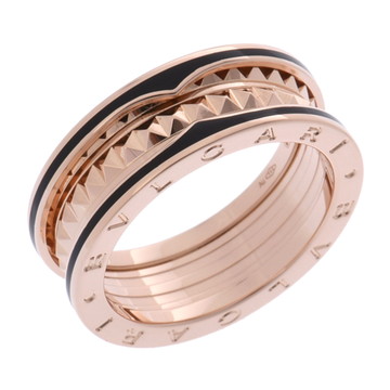 ブルガリ B.ZERO1ロック リング #62 ゴールド 358004 K18ピンクゴールド PG/ブラックセラミック レディース ジュエリー 【中古】【jewelry】