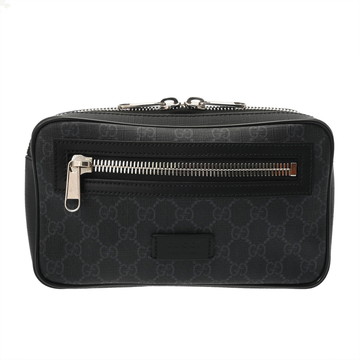 グッチ GGスプリーム  ベルトバッグ ボディバッグ ブラック 474293 PVC/レザー レディース バッグ 【中古】【bag】