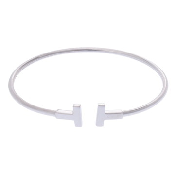 ティファニー Tワイヤー ブレスレット シルバー K18ホワイトゴールド WG レディース ジュエリー 【中古】【jewelry】