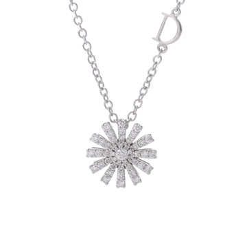 ダミアーニ マルゲリータ ネックレス 12mm シルバー 20072756 K18ホワイトゴールド WG レディース ジュエリー 【中古】【jewelry】