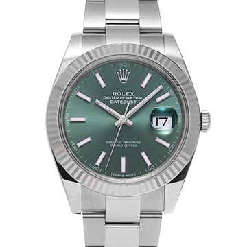 ロレックス デイトジャスト 41 126334 ミントグリーン メンズ 時計 【中古】【wristwatch】