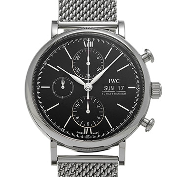 IWC ポートフィノ クロノグラフ IW391010 ブラック メンズ 時計 【中古】【wristwatch】