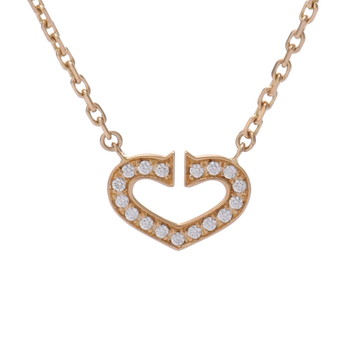 カルティエ Cハート ネックレス ゴールド K18イエローゴールド YG レディース ジュエリー 【中古】【jewelry】