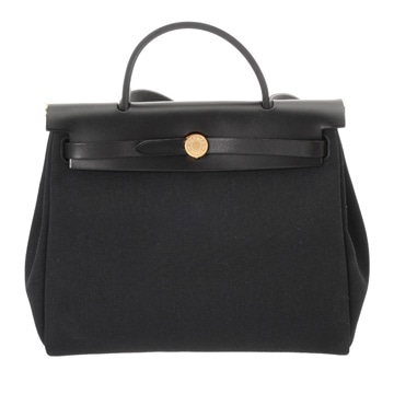 エルメス エールバッグ ジップ PM  ブラック トワルミリタリー/ヴァッシュハンター レディース バッグ 【中古】【bag】
