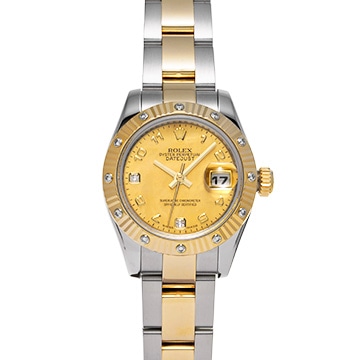 ロレックス レディ デイトジャスト 26 179313 イエローシェル/ダイヤモンド レディース 時計 【中古】【wristwatch】