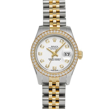 ロレックス デイトジャスト 179383G ホワイト/ダイヤモンド レディース 時計 【中古】【wristwatch】