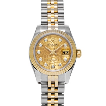 ロレックス デイトジャスト 179173G シャンパンコンピュータ/ダイヤモンド レディース 時計 【中古】【wristwatch】