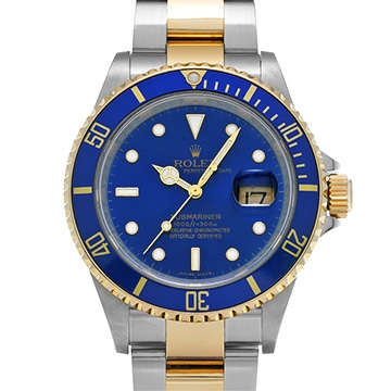 ロレックス サブマリーナ デイト 16613 ブルー メンズ 時計 【中古】【wristwatch】