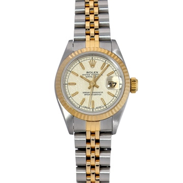 ロレックス デイトジャスト 69173 アイボリーコンピュータ レディース 時計 【中古】【wristwatch】