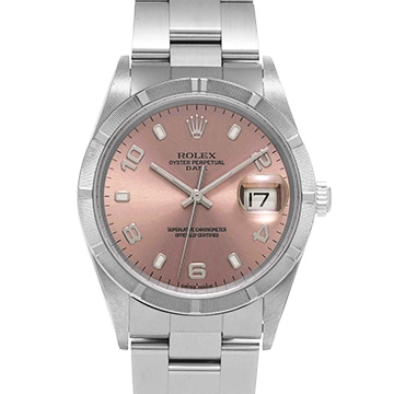 ロレックス オイスターパーペチュアル デイト 15210 ピンク メンズ 時計 【中古】【wristwatch】