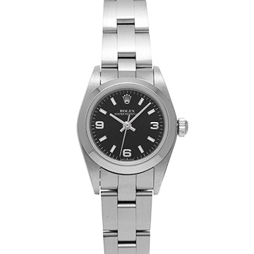 ロレックス オイスターパーペチュアル 76080 ブラック レディース 時計 【中古】【wristwatch】