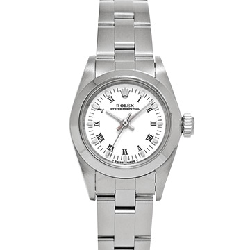ロレックス オイスターパーペチュアル 67180 ホワイト レディース 時計 【中古】【wristwatch】