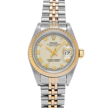 ロレックス デイトジャスト 69173 アイボリー レディース 時計 【中古】【wristwatch】