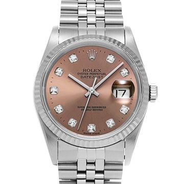 ロレックス デイトジャスト 16234G ピンク/ダイヤモンド メンズ 時計 【中古】【wristwatch】