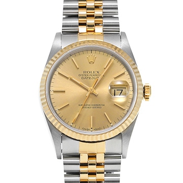 ロレックス デイトジャスト 16233 シャンパン メンズ 時計 【中古】【wristwatch】