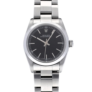 ロレックス オイスターパーペチュアル 67480 ブラック ユニセックス 時計 【中古】【wristwatch】
