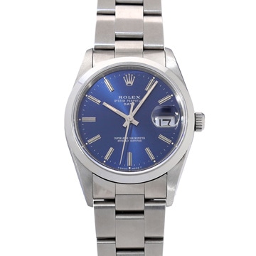 ロレックス オイスターパーペチュアル デイト 15200 ブルー メンズ 時計 【中古】【wristwatch】