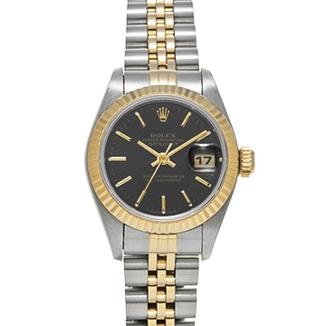ロレックス デイトジャスト 69173 ブラック レディース 時計 【中古】【wristwatch】