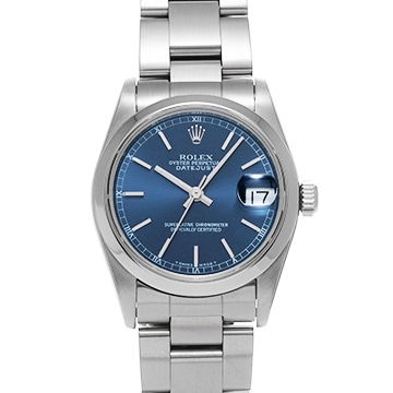 ロレックス デイトジャスト 68240 ブルー ユニセックス 時計 【中古】【wristwatch】