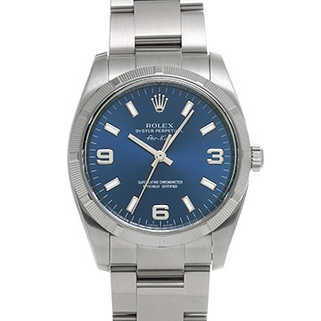 ロレックス エアキング 114210 ブルー メンズ 時計 【中古】【wristwatch】