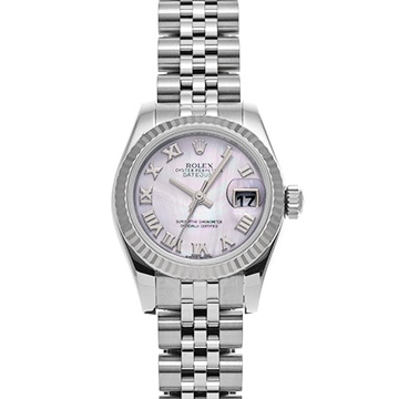 ロレックス デイトジャスト 179174NR ホワイトシェル レディース 時計 【中古】【wristwatch】