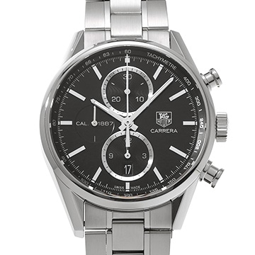 タグ ホイヤー カレラ キャリバー1887 CAR2110.BA0720 ブラック メンズ 時計 【中古】【wristwatch】