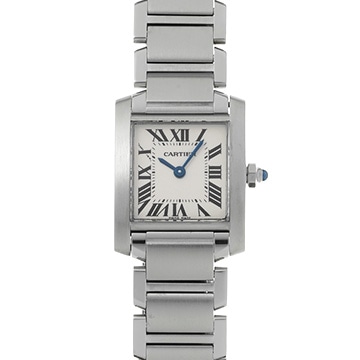 カルティエ タンクフランセーズ SM W51008Q3 シルバー レディース 時計 【中古】【wristwatch】