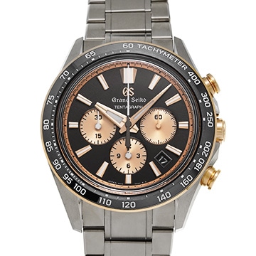 グランドセイコー エボリューション9 コレクション テンタグラフ SLGC004 ブラック/ピンク メンズ 時計 【中古】【wristwatch】