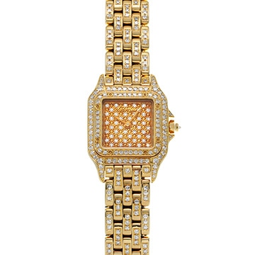 カルティエ ミニパンテール WF3025FE ダイヤモンド/イエローゴールド レディース 時計 【中古】【wristwatch】