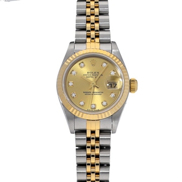 ロレックス デイトジャスト 79173G シャンパン/ダイヤモンド レディース 時計 【中古】【wristwatch】