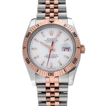 ロレックス デイトジャスト ターノグラフ 116261 ホワイト メンズ 時計 【中古】【wristwatch】