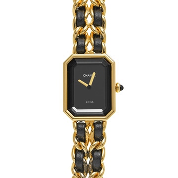 シャネル プルミエール M H0001 ブラック レディース 時計 【中古】【wristwatch】
