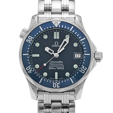 オメガ シーマスター 300 デイト 2551.80 ブルー メンズ 時計 【中古】【wristwatch】