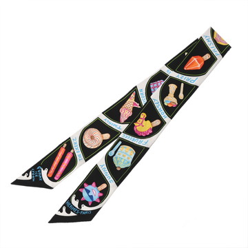 エルメス ツイリー FUNNY ICE CREAM マルチカラー シルク100％ レディース 【中古】【other】