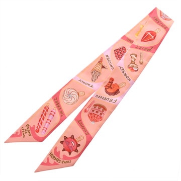 エルメス ツイリー FUNNY ICE CREAM マルチカラー シルク100％ レディース 【未使用】【other】