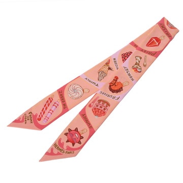 エルメス ツイリー FUNNY ICE CREAM マルチカラー シルク100% レディース 【未使用】【other】