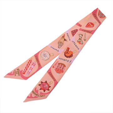 エルメス ツイリー FUNNY ICE CREAM マルチカラー シルク100% レディース 【中古】【other】
