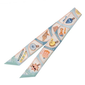 エルメス ツイリー FUNNY ICE CREAM マルチカラー シルク100% レディース 【未使用】【other】