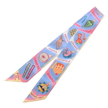 エルメス ツイリー FUNNY ICE CREAM マルチカラー シルク100% レディース 【未使用】【other】