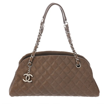 シャネル マドモアゼル ボーリングバッグ ベージュ A66869 キャビアスキン レディース バッグ 【中古】【bag】