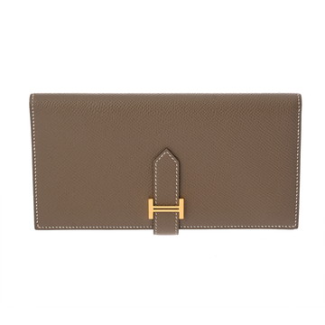 エルメス ベアン スフレ エトゥープ ヴォーエプソン ユニセックス 財布 【中古】【purse】