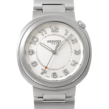 エルメス エルメス カット GM 36 ｍｍ W403190WW00 シルバー ユニセックス 時計 【中古】【wristwatch】