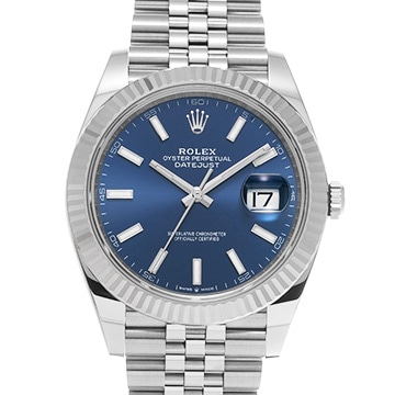 ロレックス デイトジャスト 41 126334 ブライトブルー メンズ 時計 【中古】【wristwatch】