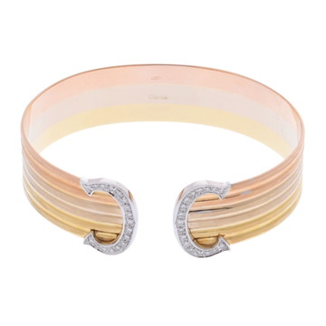 カルティエ 2Ｃバングル ゴールド K18ピンクゴールド PG/K18ホワイトゴールド WG/K18K18イエローゴールド レディース ジュエリー 【中古】【jewelry】