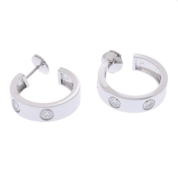 カルティエ ラブピアス 3PD シルバー K18ホワイトゴールド WG レディース ジュエリー 【中古】【jewelry】