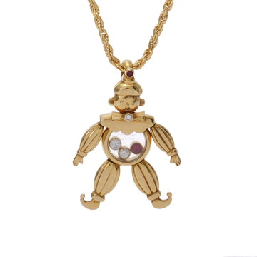 ショパール ハッピーダイヤ ピエロ ネックレス ゴールド K18イエローゴールド YG レディース ジュエリー 【中古】【jewelry】