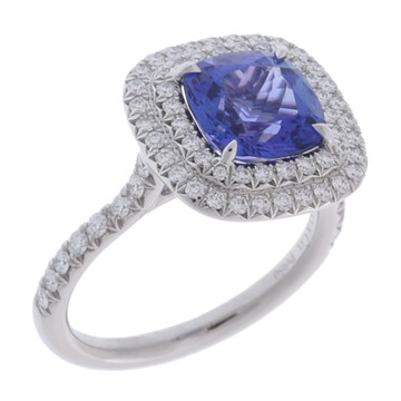 ティファニー ソレスト ダブル ハロー リング シルバー Pt950プラチナ レディース ジュエリー 【中古】【jewelry】